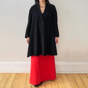 Vintage Black Swing Coat - size S-L