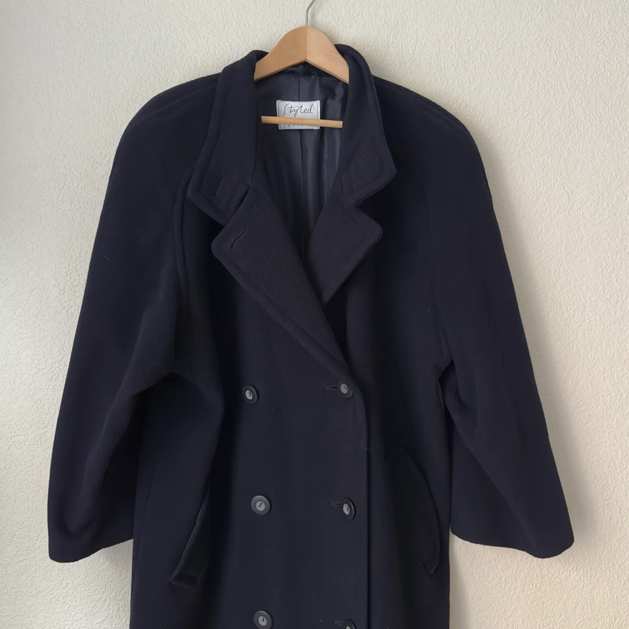 Vintage Dark Blue Maxi Coat, size M