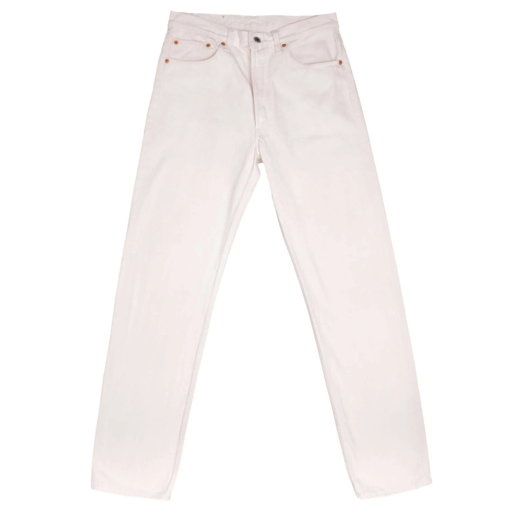 VINTAGE LEVIS 501 WHITE JEANS 1980S W33 L34 MADE IN USA