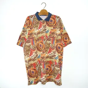 Vintage polo crazy pattern Shirt size L-XL