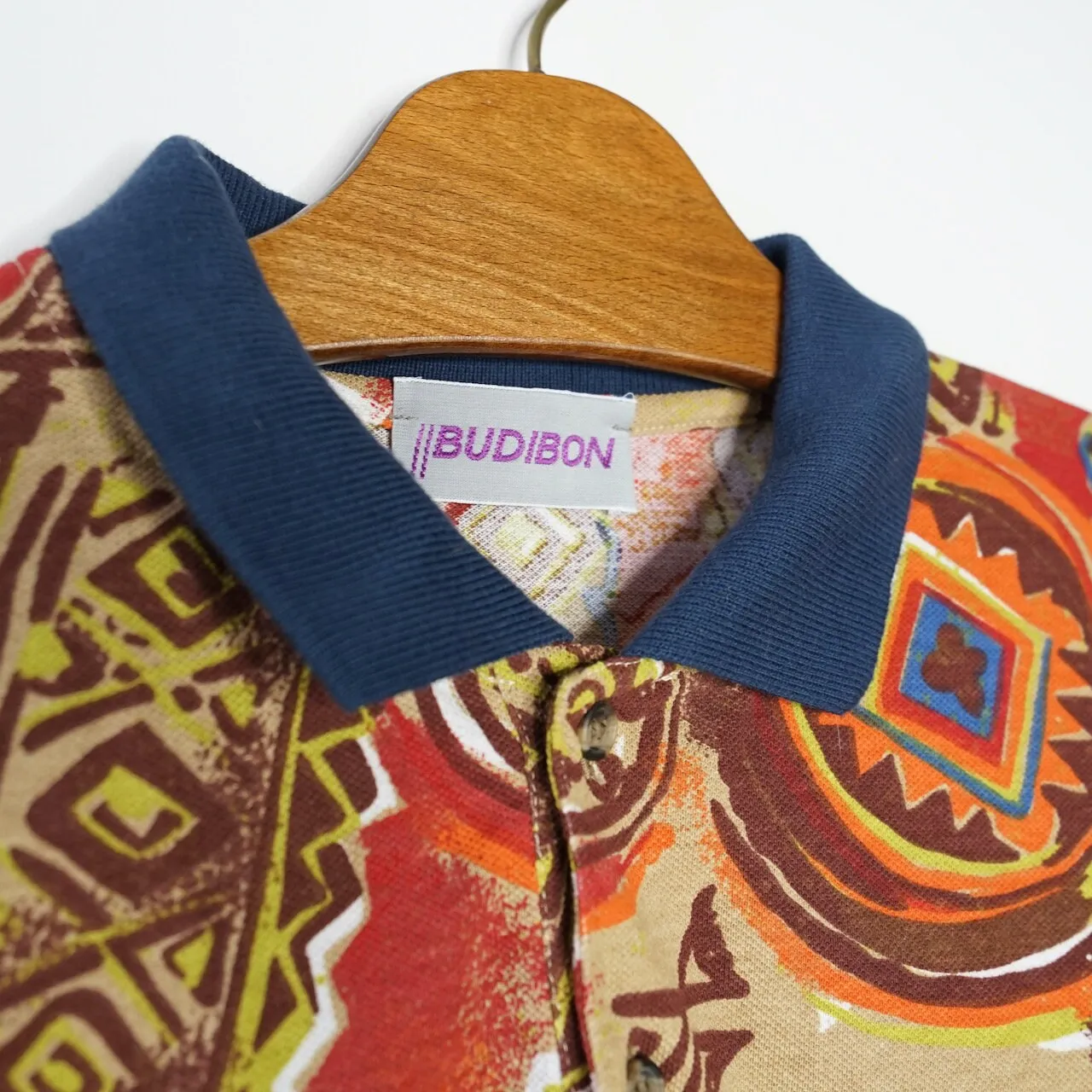 Vintage polo crazy pattern Shirt size L-XL