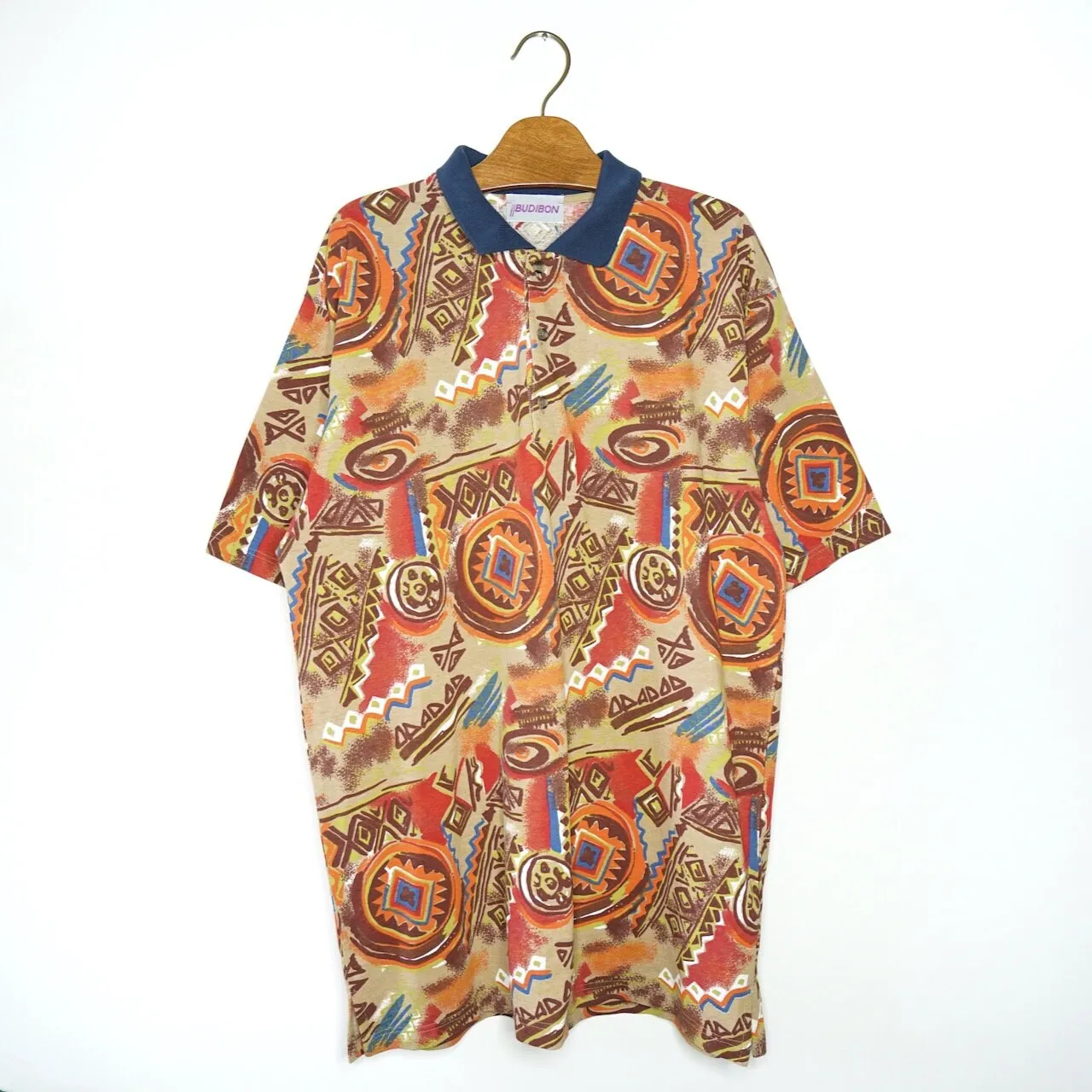 Vintage polo crazy pattern Shirt size L-XL