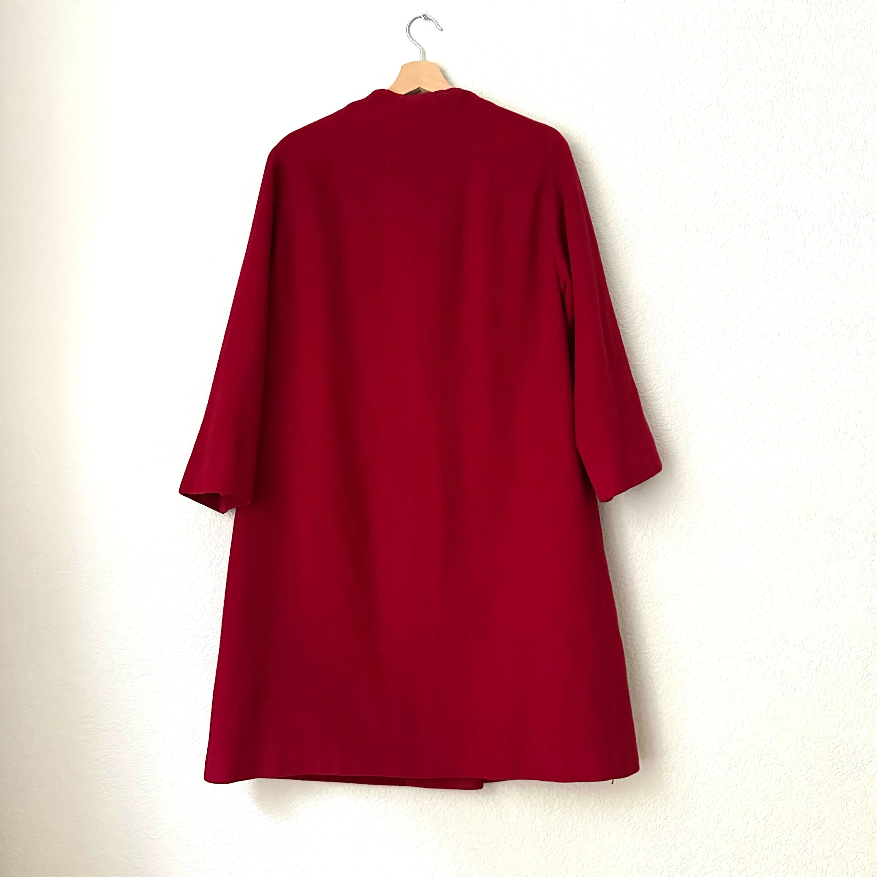 Vintage Red Cashmere Coat, size S
