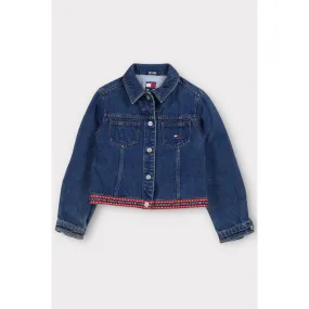 Vintage Tommy Hilfiger Dark Wash Cropped Jacket