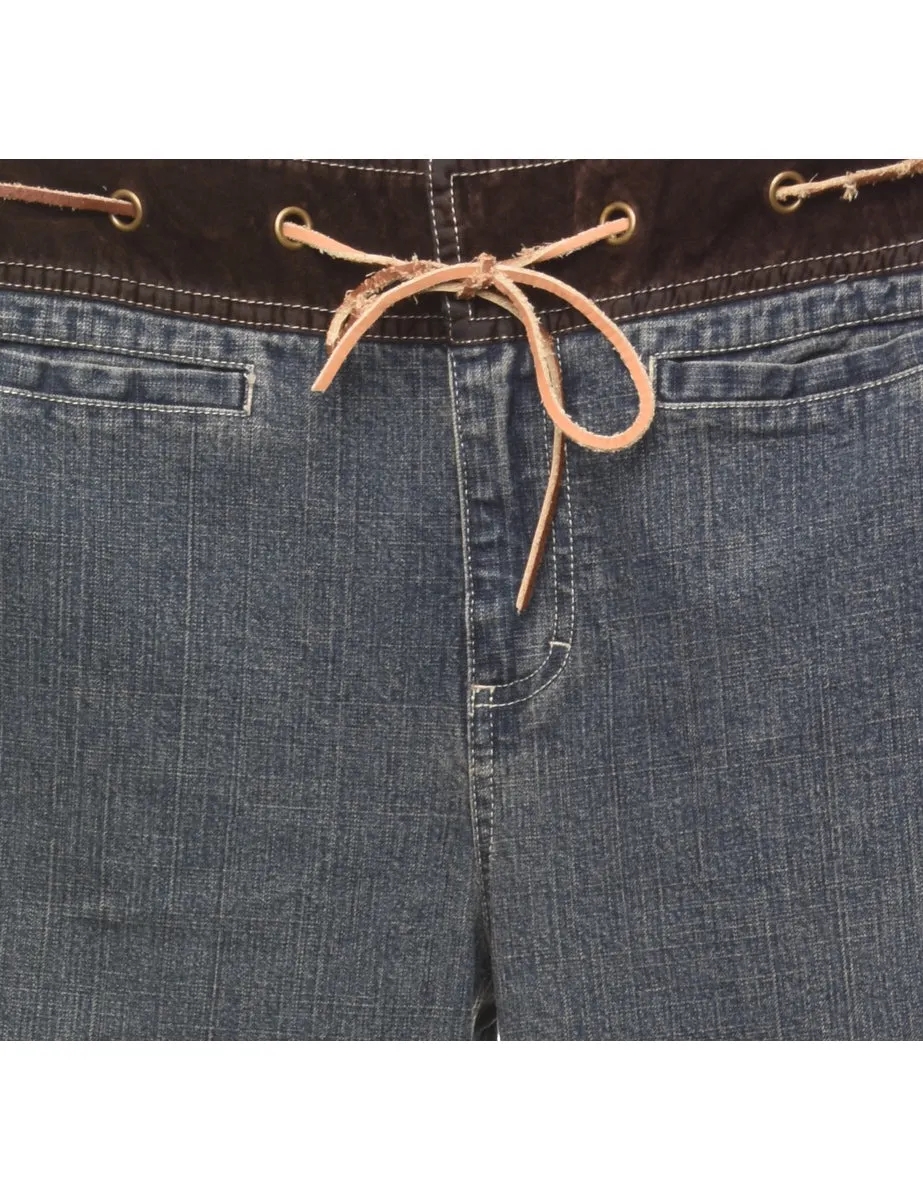 Washed Indigo Flared Jeans - W32 L31