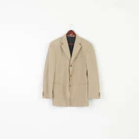 Webmore Light Men 50 40 Blazer Beige Cotton Linen Blend Single Breasted Jacket
