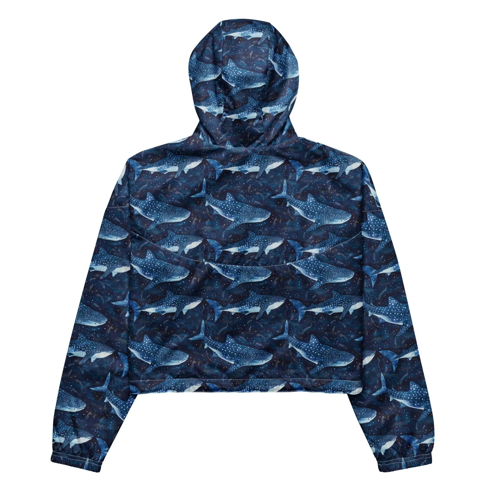 Whale Shark Dream Women’s Cropped Windbreaker