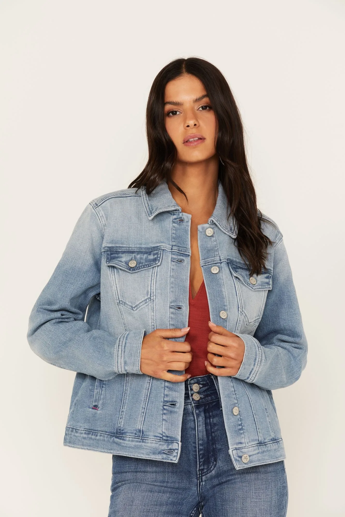 Wild Spirit Light Wash Embroidered Denim Jacket