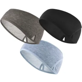 Winter Ear Warmers - Fleece Headband for Sports and Outdoor Activities (3 Pack)