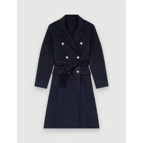 Women Wool Coat - Navy