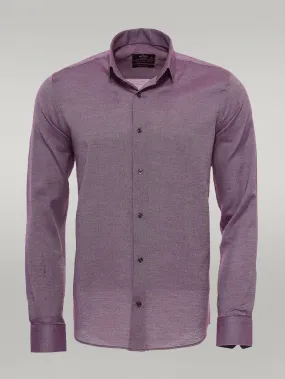 WSS Burgundy Patterned Long Sleeve Shirt  - Singen