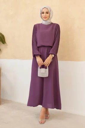ZRF Women Sleeveless Skirt Tunic Set with Ruffled Sleeves - Lilac - Guelph