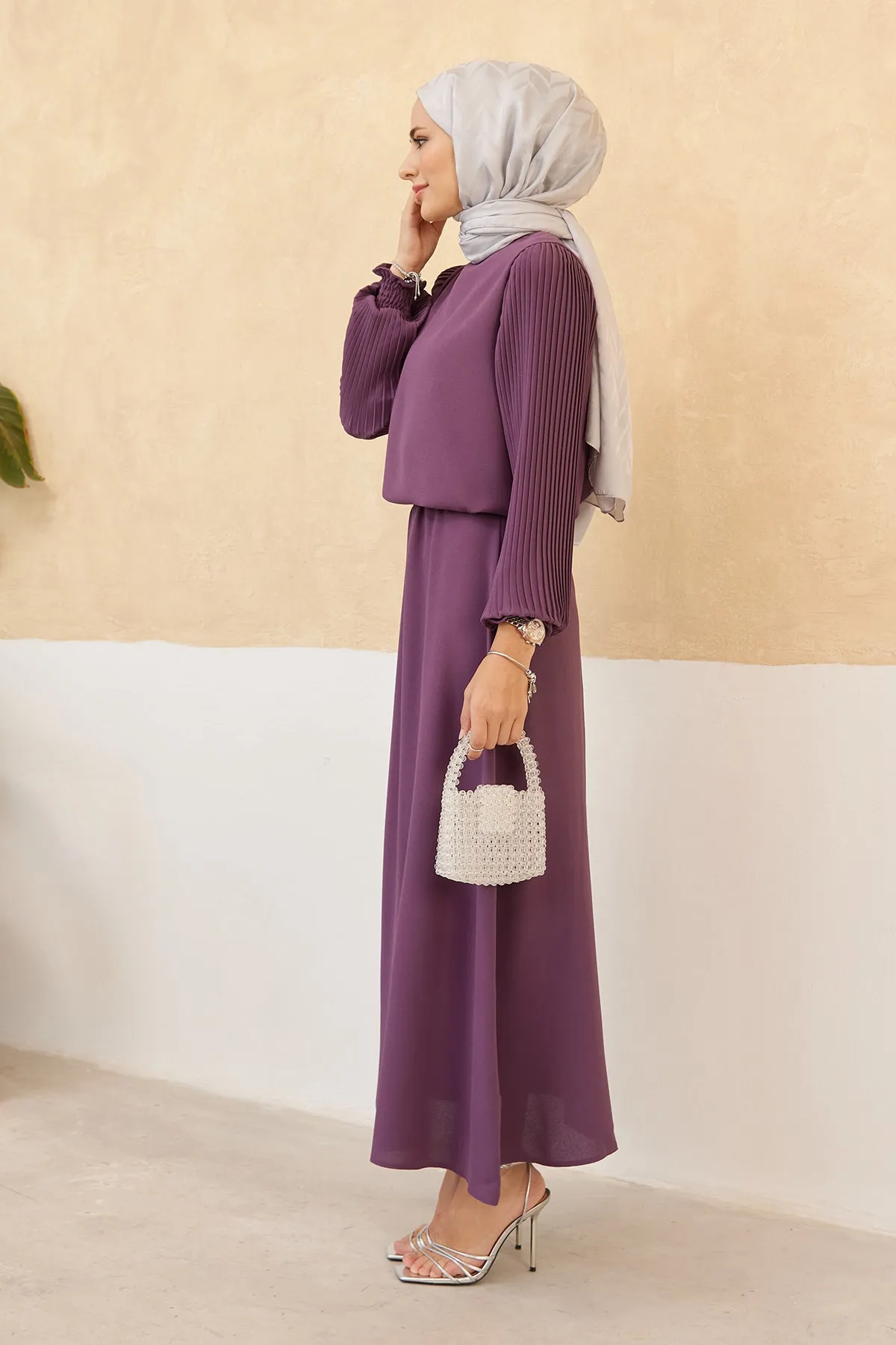 ZRF Women Sleeveless Skirt Tunic Set with Ruffled Sleeves - Lilac - Guelph
